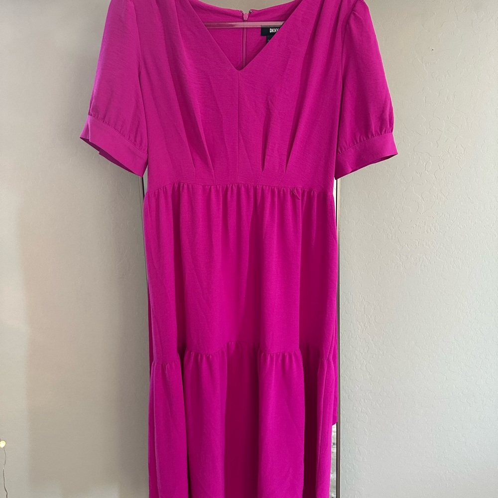DKNY Elegant Pink midi Dress 10